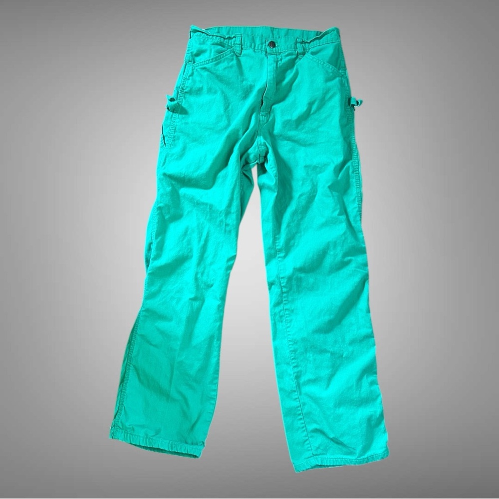 Vintage 70’s Dee Cee Painter Pants, Made in USA, Green.33x30